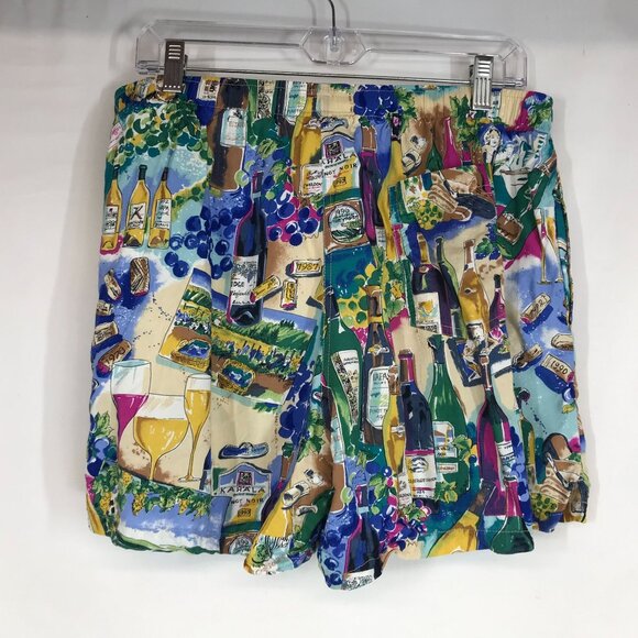 KAHALA- MEN'S LARGE - MULTICOLOR 100% RAYON SWIM TRUNKS - Picture 4 of 7